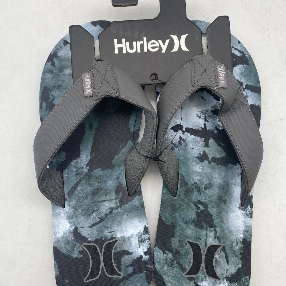 * ON SALE *Hurley Flip Flop Sandals Blue Grey/Black Men's US Size 11 AND 12